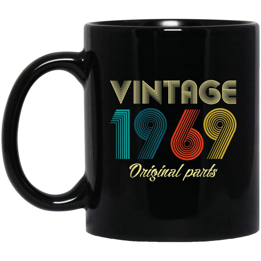 Vintage 1969 Retro 50th Birthday Gift Mug 11 oz 15 oz Black Mug