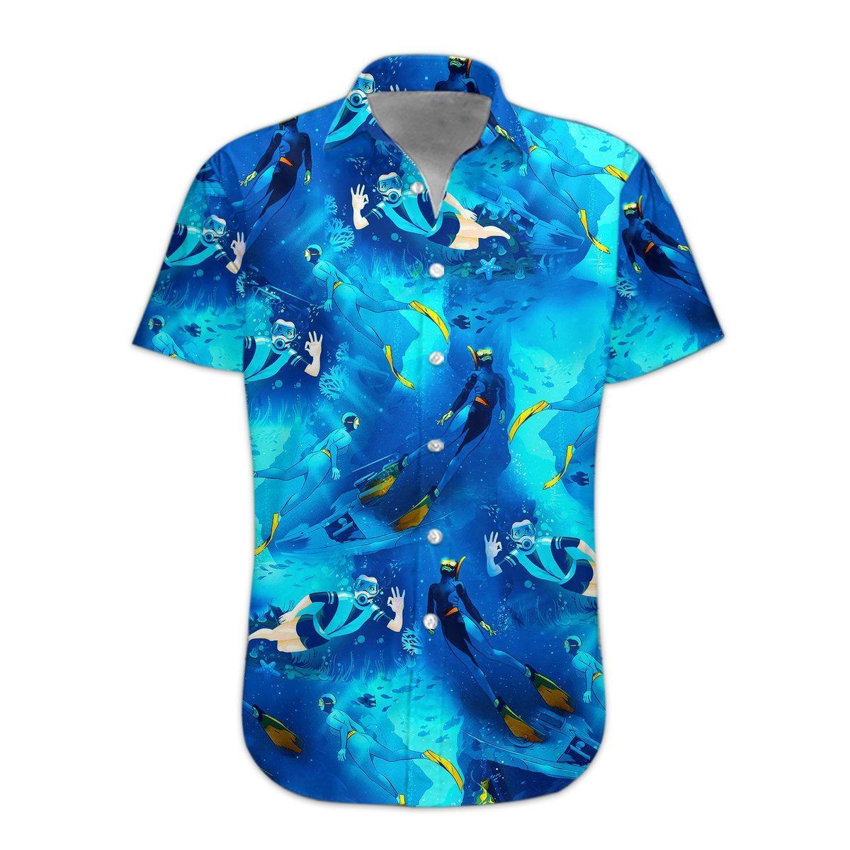 Gearhumans Freediving Hawaiian Shirt Ha50955