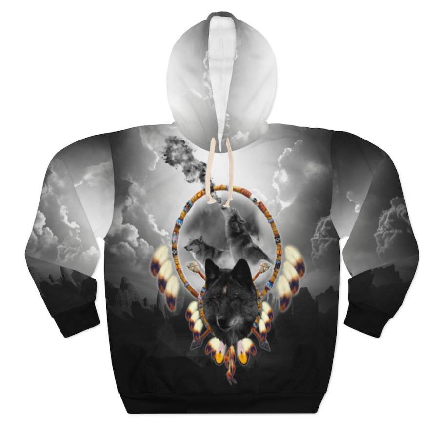 Alpha Wolf All Over Print Hoodie