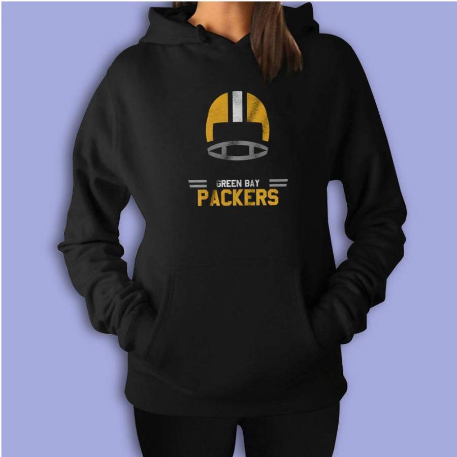 Green Bay Packers Vintage Helmet Women’S Hoodie