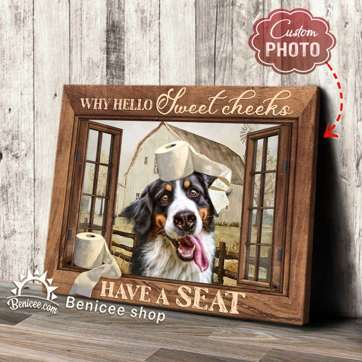 Bathroom Art Canvas Home Decor Hello Sweet Cheeks Personalized Pet Top 5 Benicee