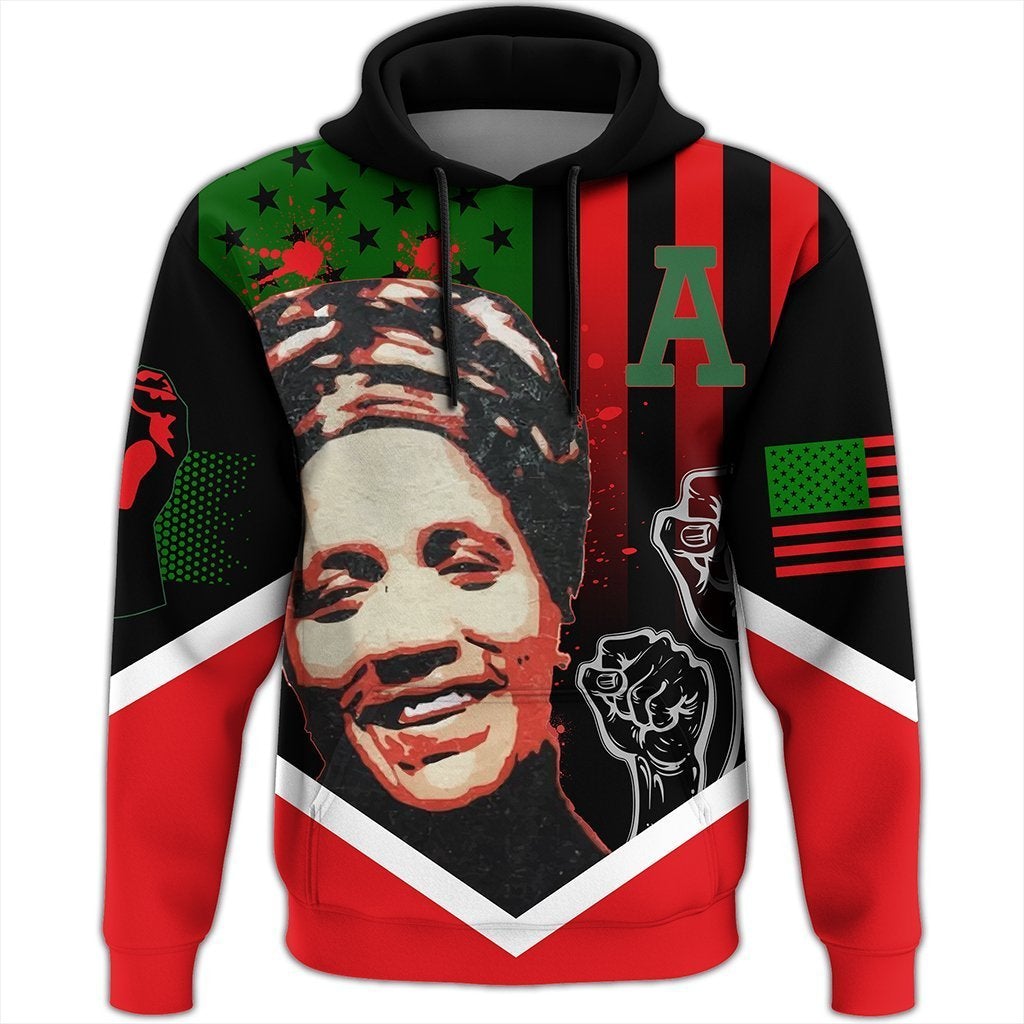 Wonderprint Hoodie – African American Flag Audre Lorde Hoodie