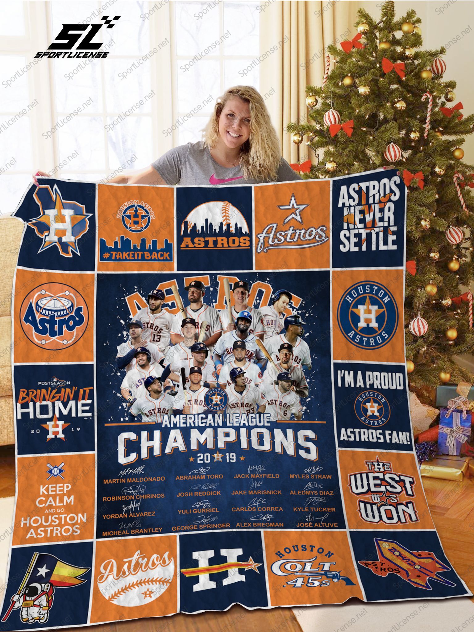 Houston Astros Champion Quilt Blanket Ver 2