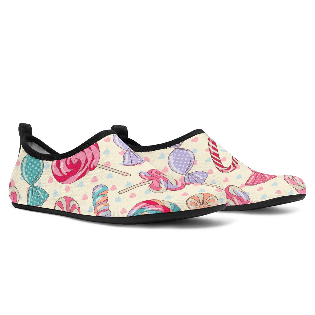 Candy Pattern Print Design Ca04 Aqua Water Shoes