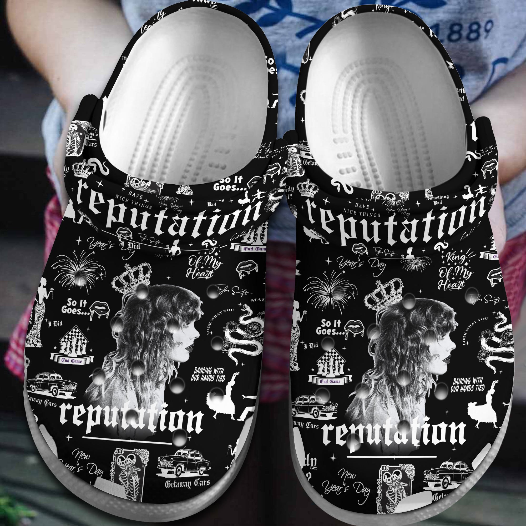 Taylor Swift Music Reputation Crocss Crocband Clogs Shoes Comfortable For Men Women And Kids R1Xc82Mk-2