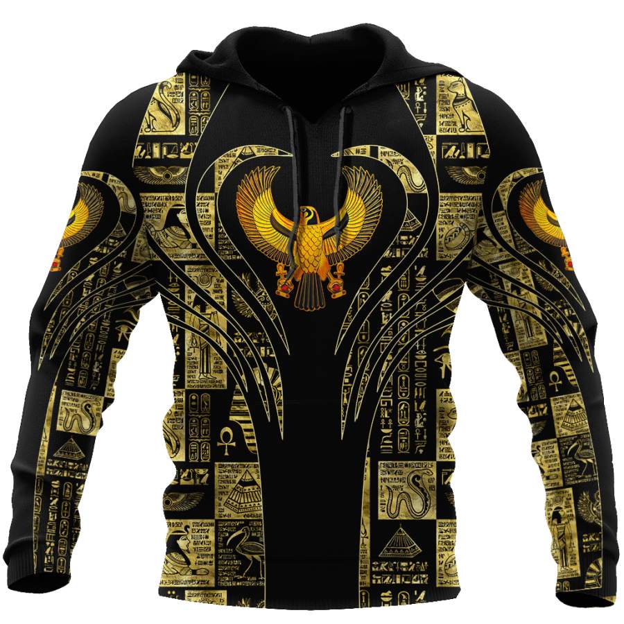 Wondeful Eagle Ancien Egypt Over Printed Hoodie TP