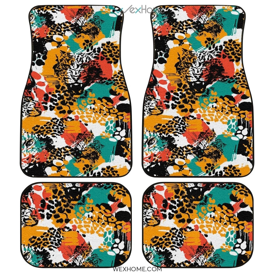 Exotic Leopard Big Cat Car Floor Mats