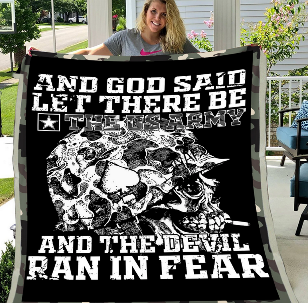 And God Said Let There Be The Us Army Fleece Blanket