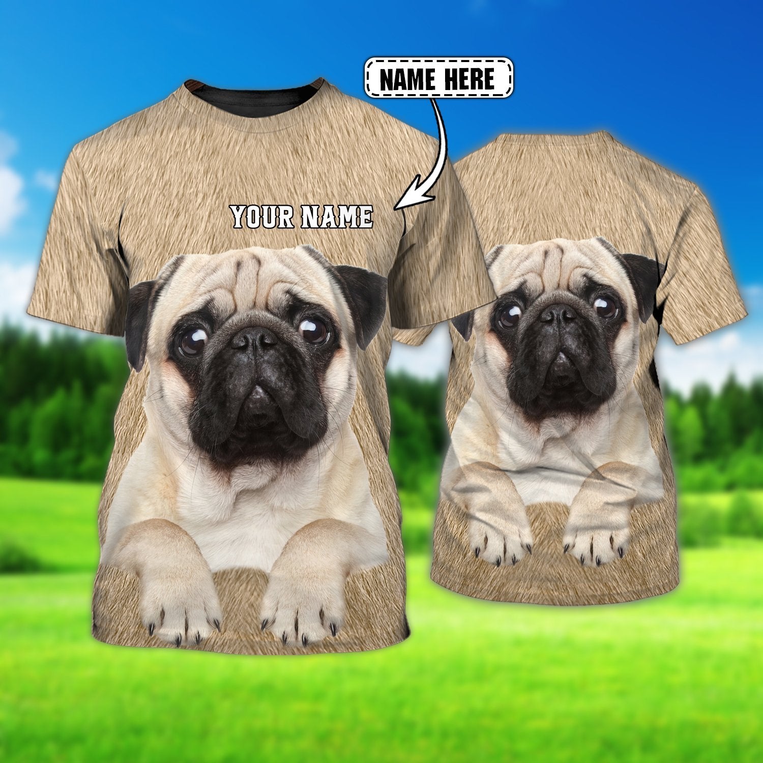 Personalized 3D All Over Printed Pug On Shirts, Dog Shirt For Men Women, Coolspod Shirt For Dog Lovers