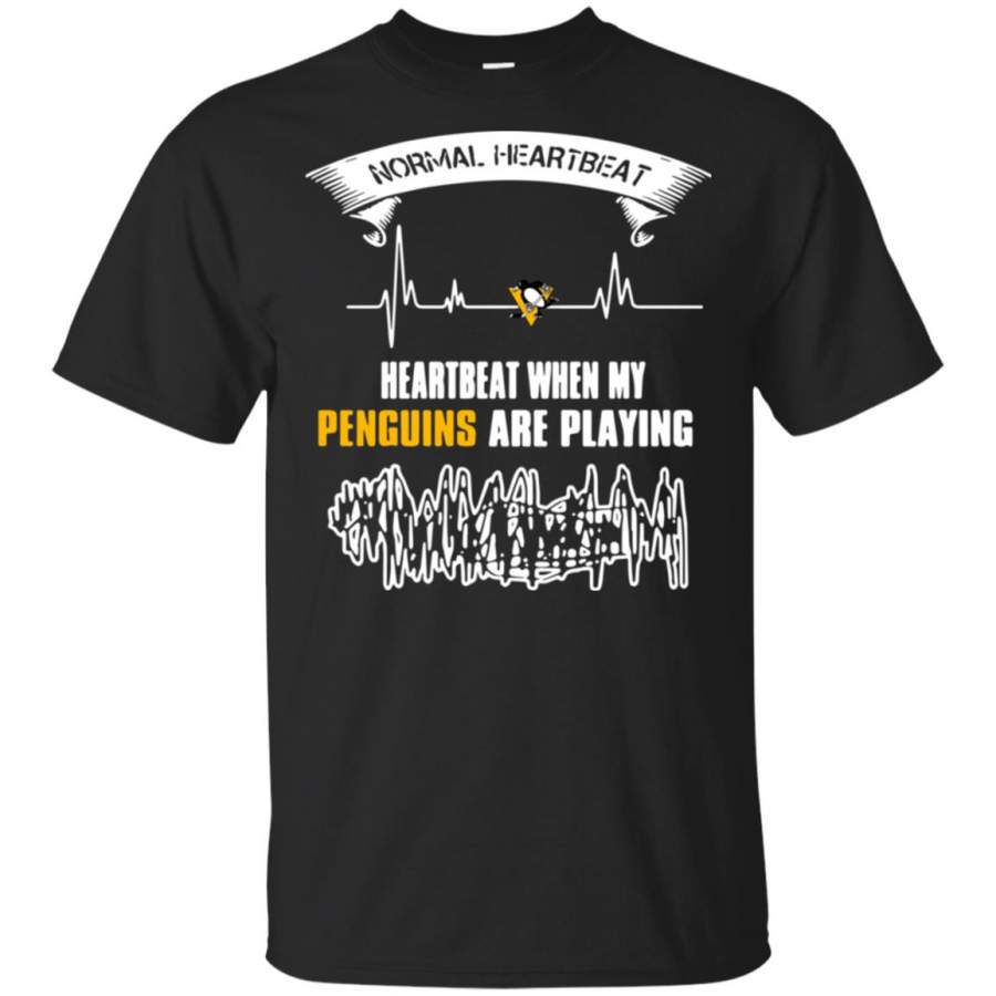 Normal Heartbeat Heartbeat When My Pittsburgh Penguins Are Playing T Shirt – Moano Store