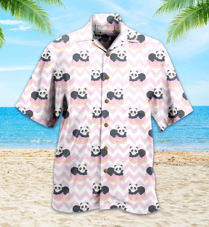 Panda Pink 3D Hawaiian Shirt