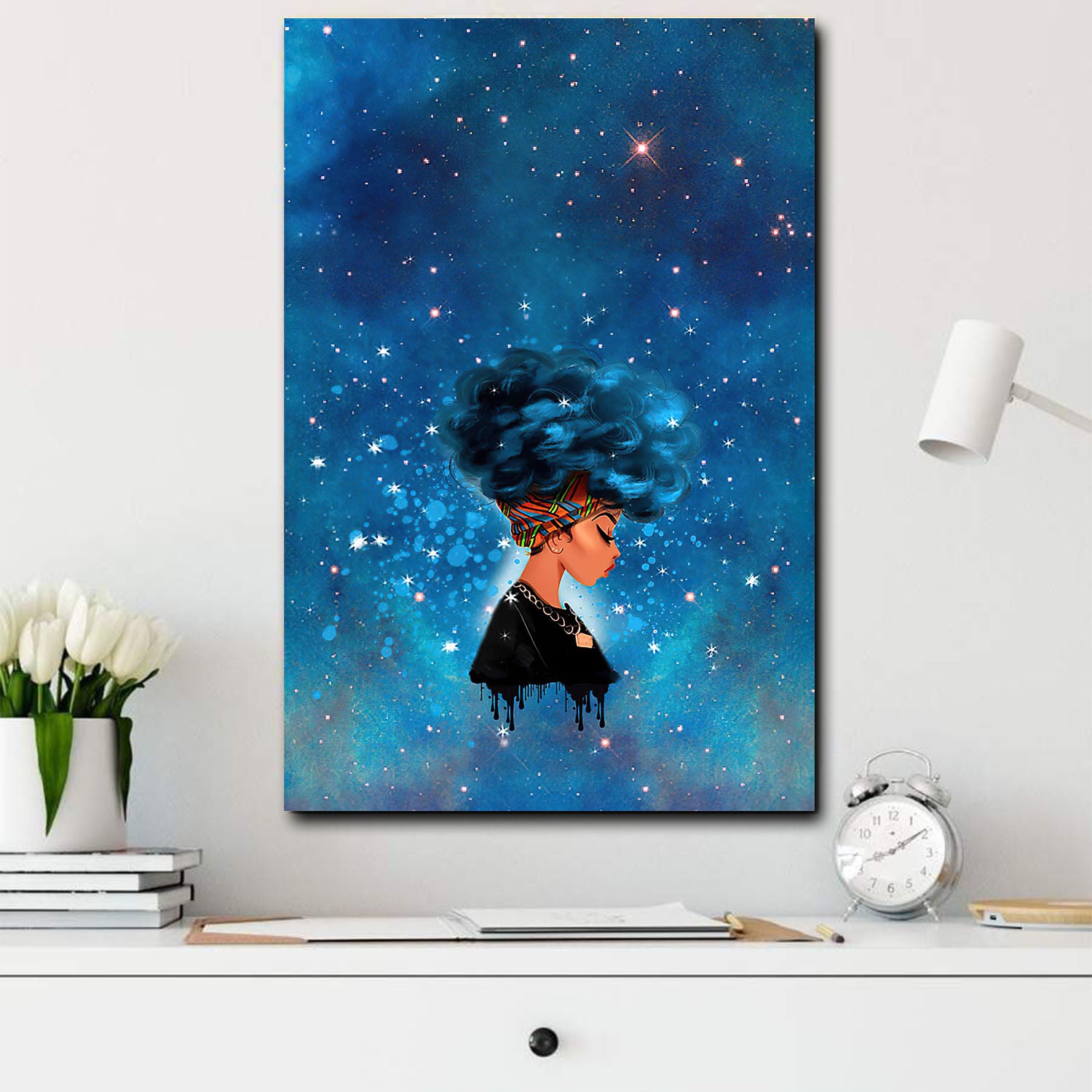 African American Canvas Magic Black Girl Black Art Print