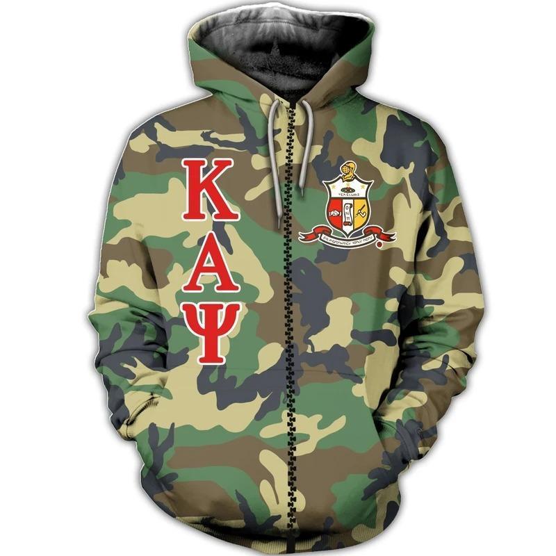 Greek Life Hoodie – Military Kappa Alpha Psi Zip Hoodie