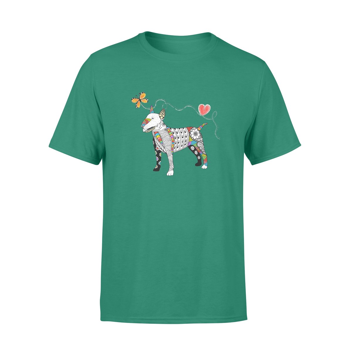 Zentangle Rainbow Bull Terrier – Premium T-Shirt, Gift For Dog Lover, Gift For Bull Terrier Lover T-Shirt Hoodie All Color Size S-5Xl