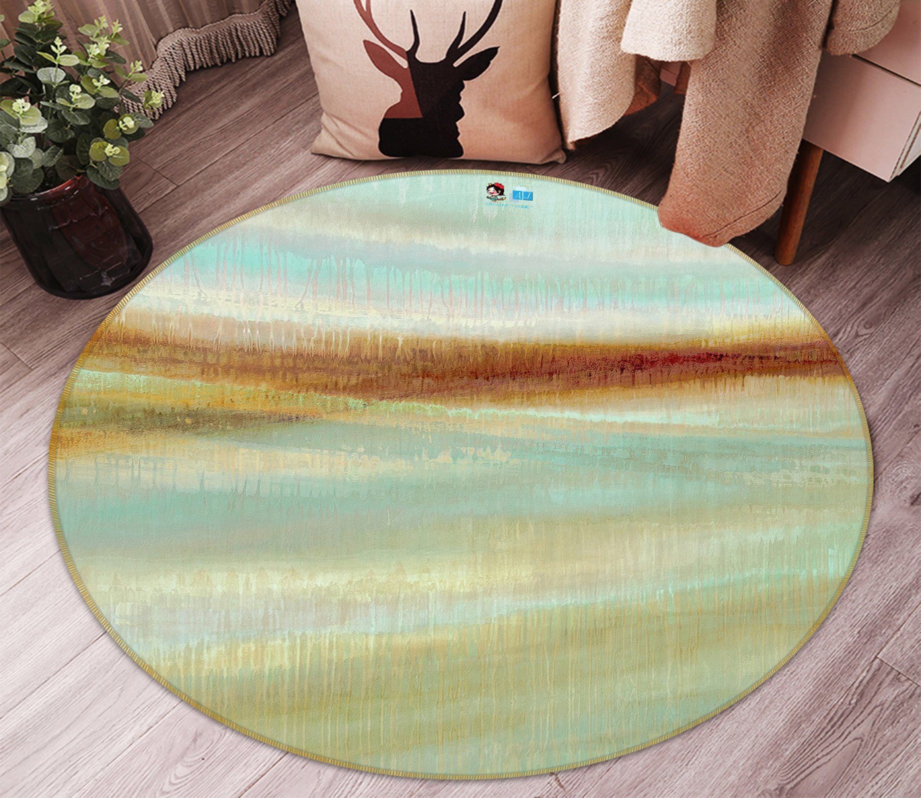 3D Pattern 78189 Studio Metaflorica Rug Round Rug – Round Carpet Home Decor