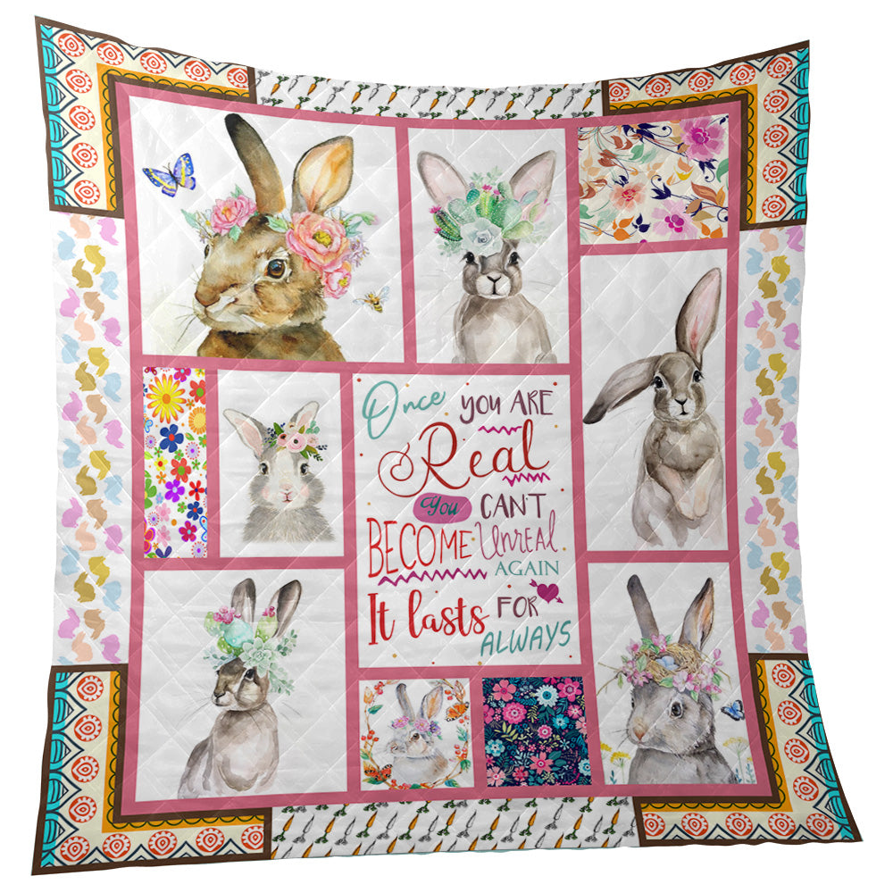 Bunny Rabbit 9Basic Quilted Blanket