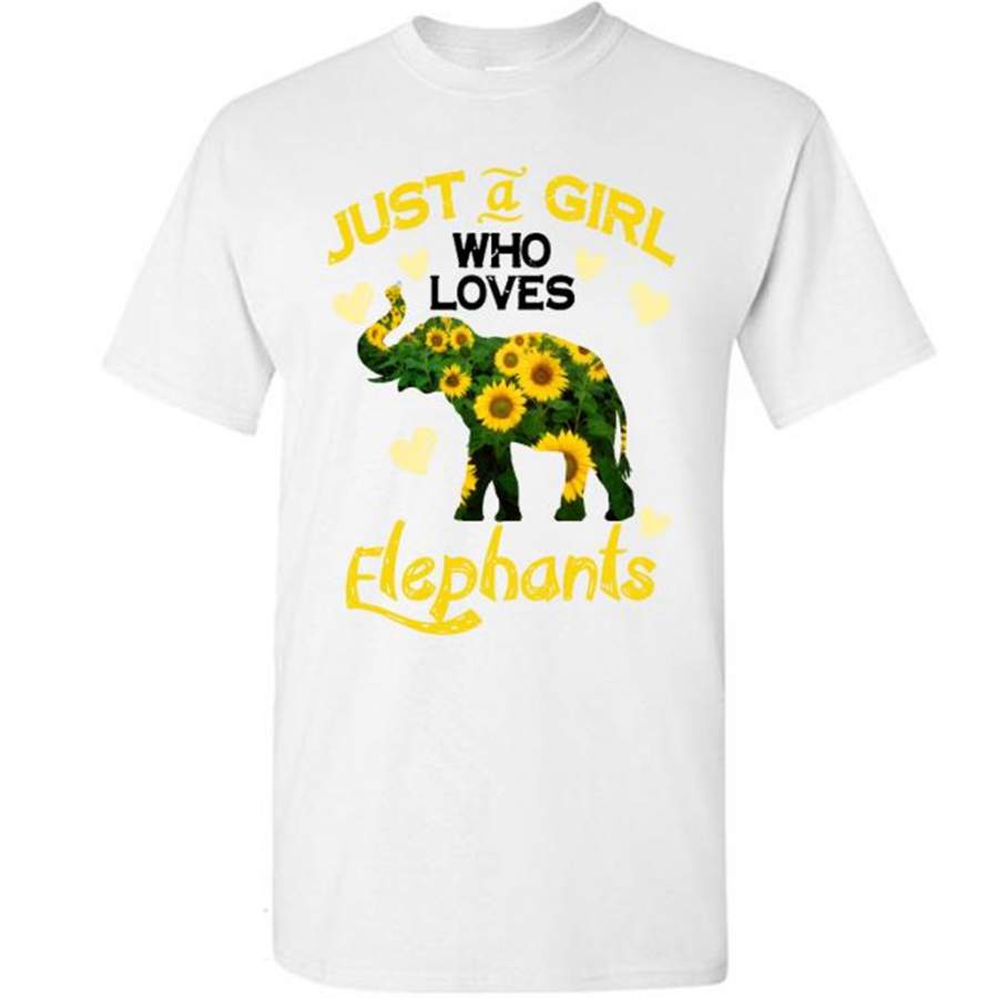 Just A Girl Who Loves Elephants (w) – Gildan Short Sleeve Shirt