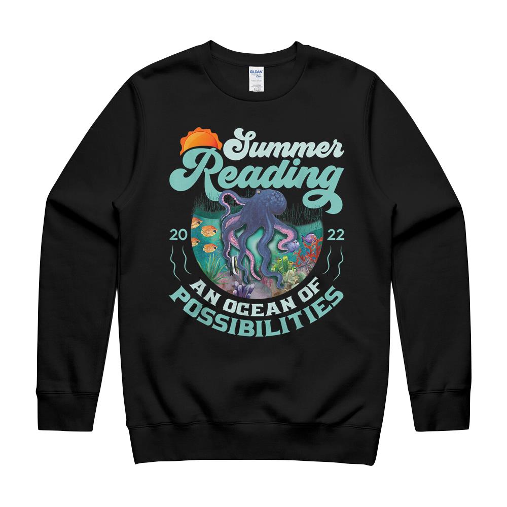 Oceans Of Possibilities Summer Reading Prize Octopus 2022 T-Shirt Crewneck Sweatshirt