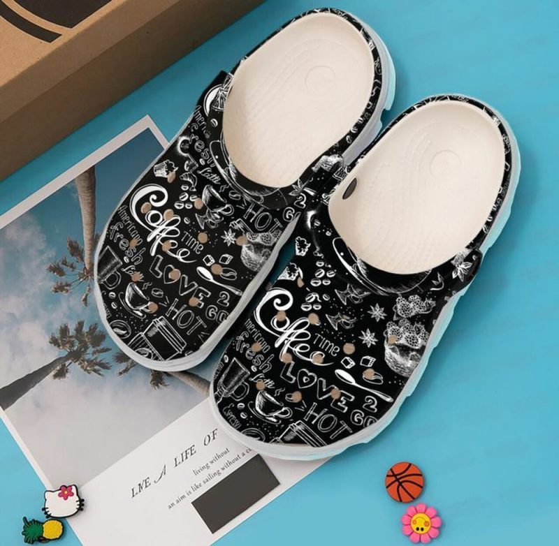 Coffee Time Icon 102 Gift For Lover Rubber clog Shoes Comfy Footwear