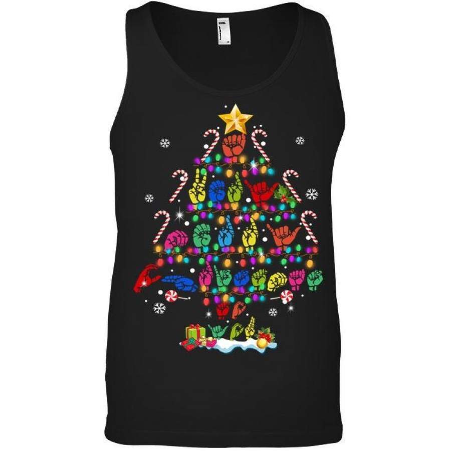 Candy Cane Christmas Tree Merry Christmas Unisex Tank Top