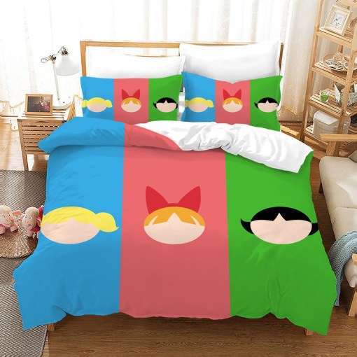 The Powerpuff Girls 8 Duvet Cover Pillowcase Home Decor 3D Bedding Set 8