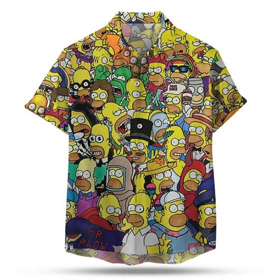 Doh The Simpsons Family Hawaii Graphic Hawaii Casual Shirt Ha72134