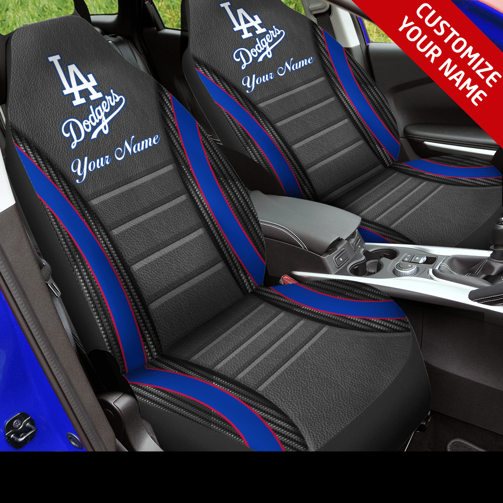 La Dodgers Custom Name Blue Car Seat Covers (Set Of 2) – V2