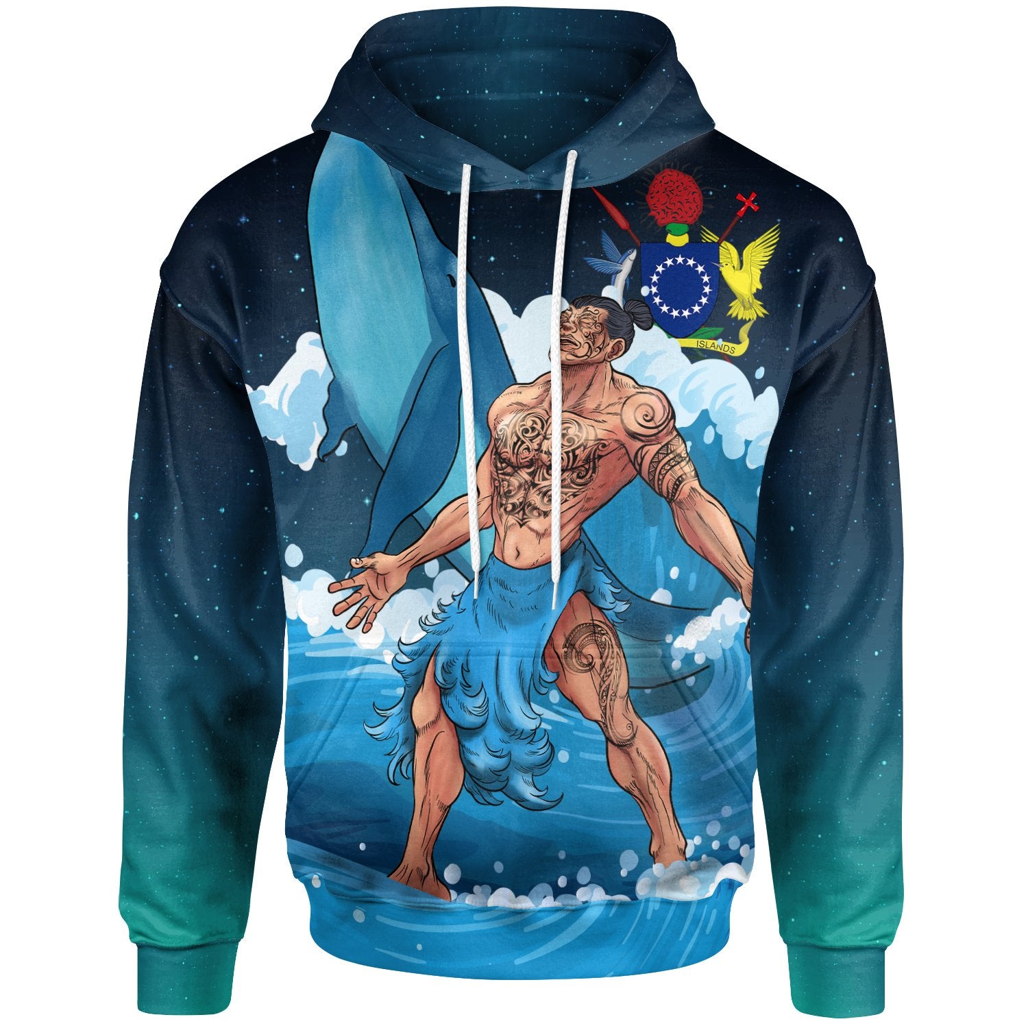 Cook Islands Hoodie – Tangaroa Whale