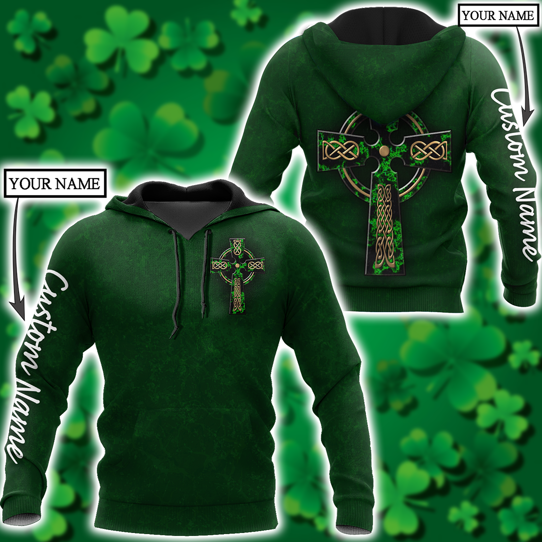 Personalized Saint Patrick’S Day Shirt For Man Women, St. Patrick’S Day Shirt, Cross Irish Patrick’S Day Gift