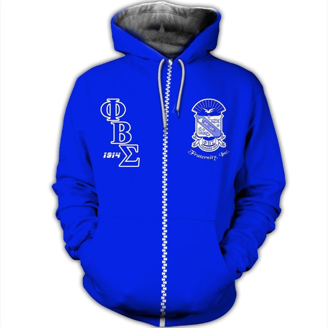 Fraternity Hoodie – Bring The World Phi Beta Sigma Zip Hoodie