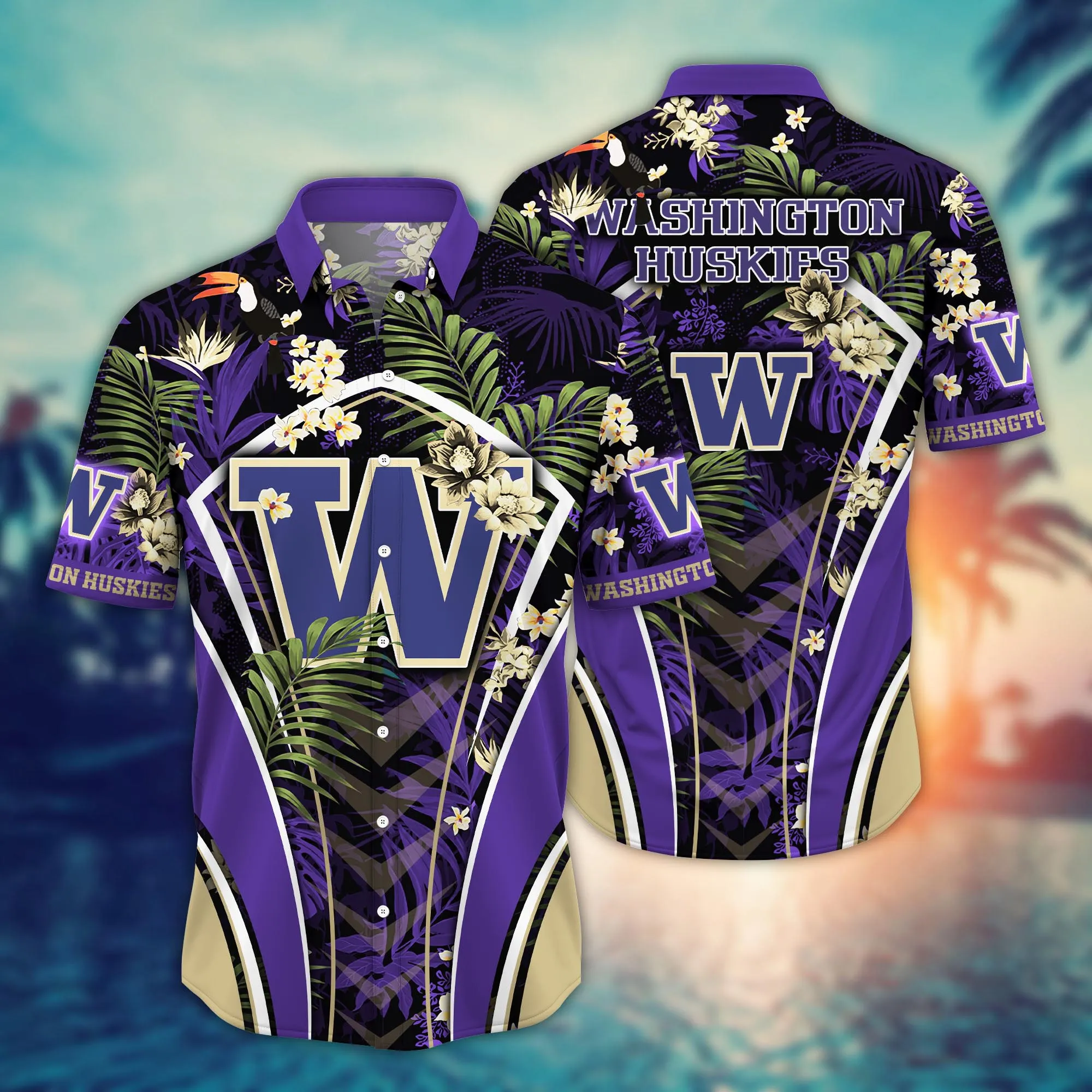 Washington Huskies NCCA Hawaiian Shirt Bikinis Aloha Shirt