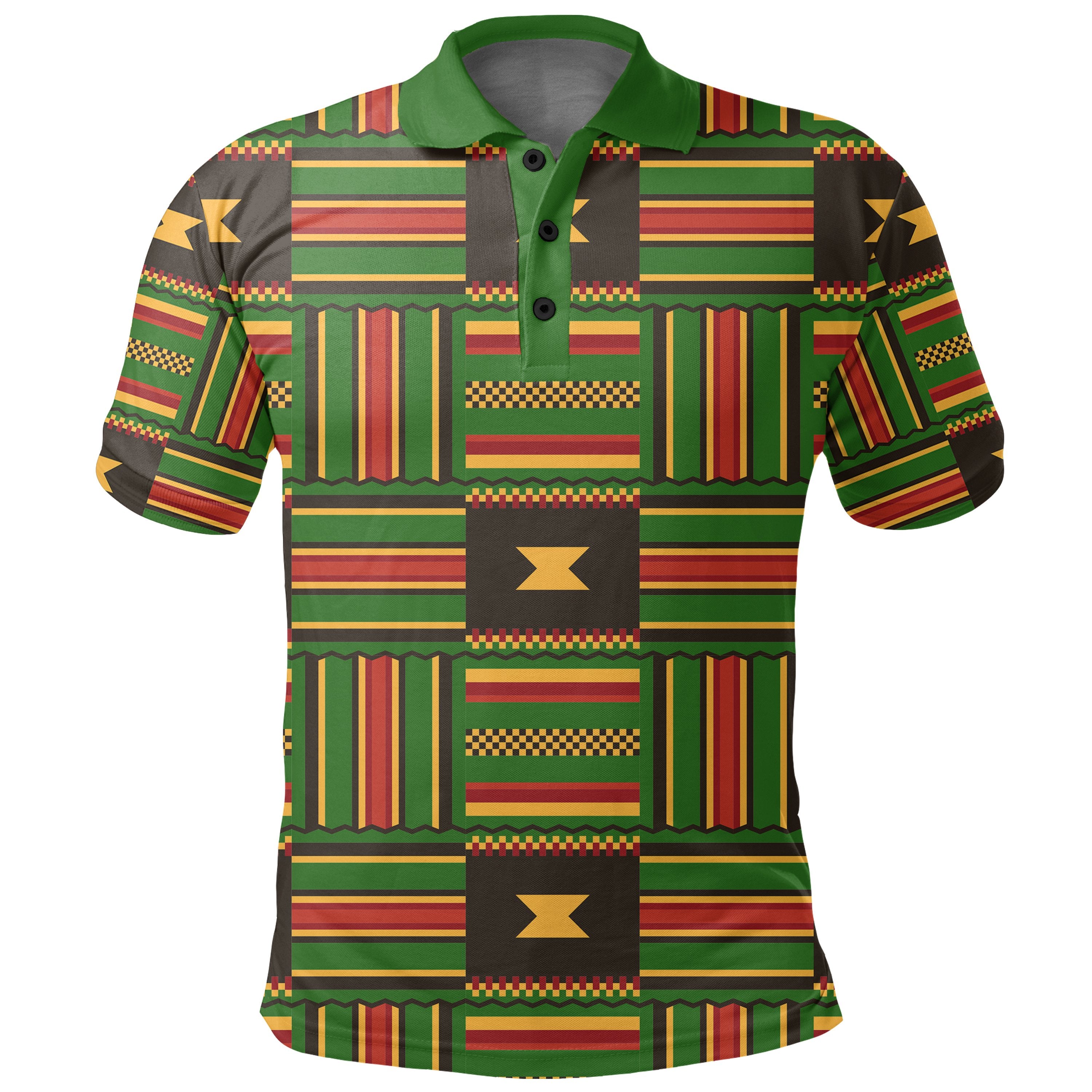 Kente Ghanaian Pattern Polo Shirt