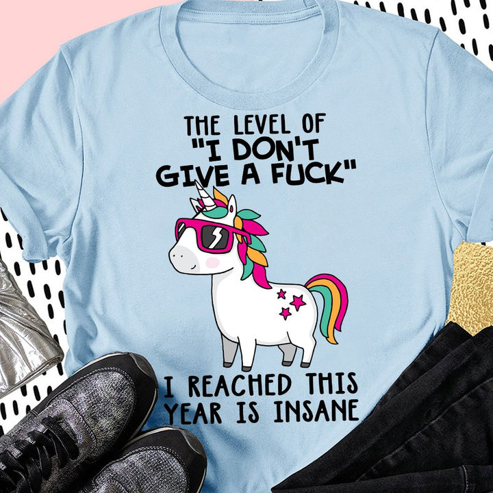 Unicorns The Level Of I Don’T Give A Fuck Classic T-Shirt