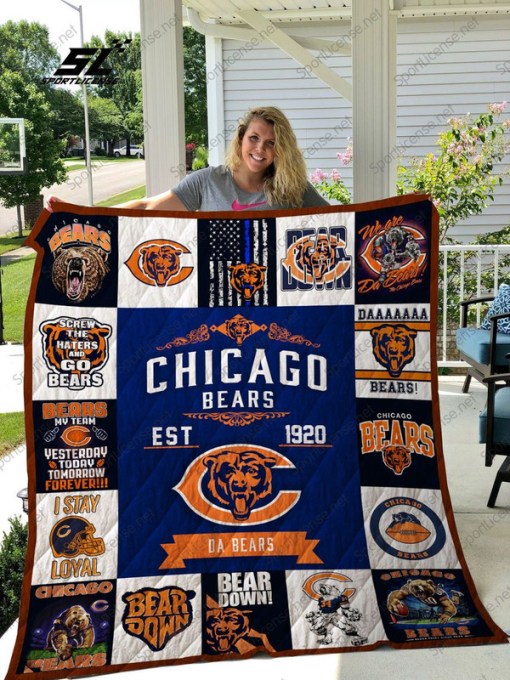 Chicago Bears 3 D Printing Quilt V9 Gift For Fan Football Lovers