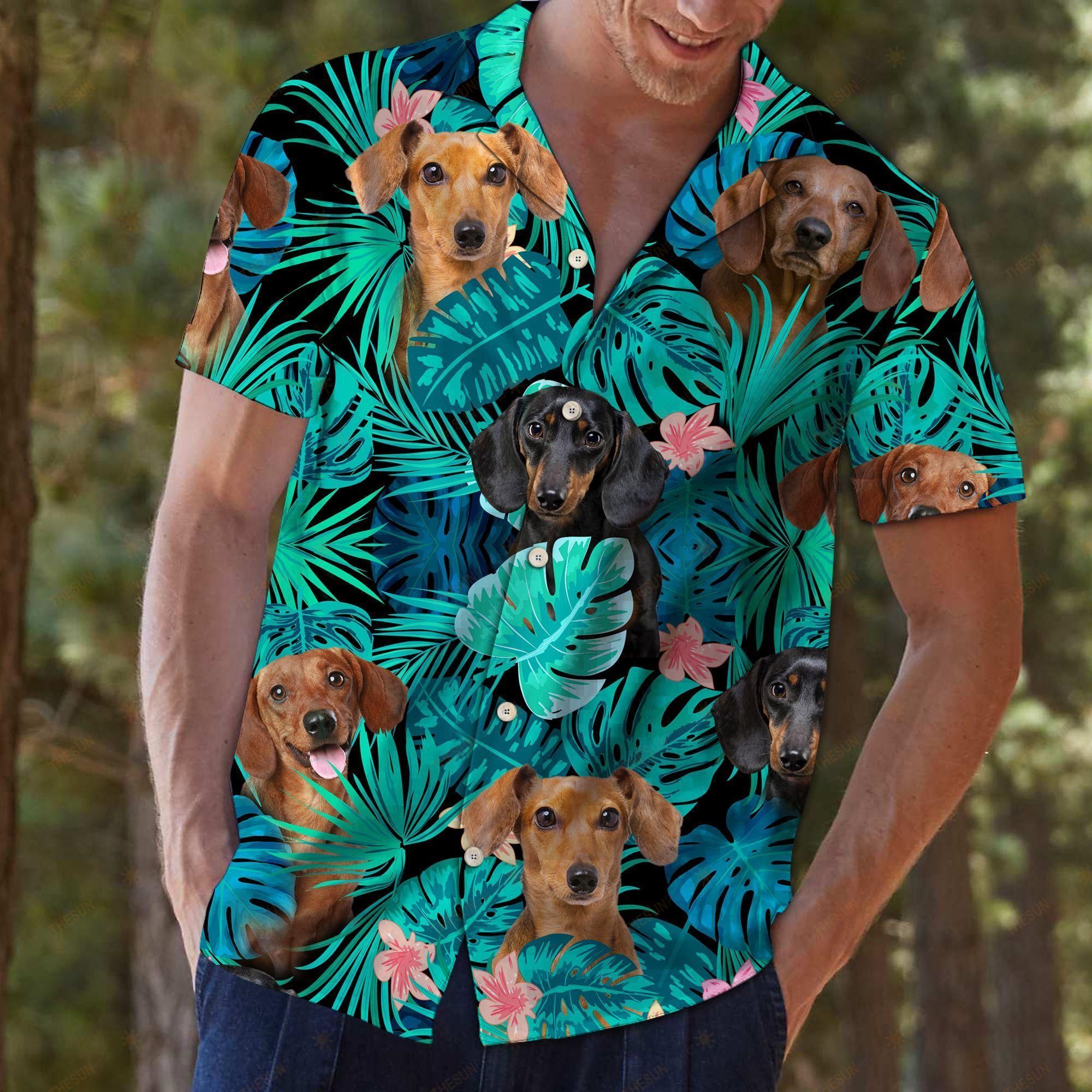 Dachshund Tropical Hawaiian Shirt Ha37354