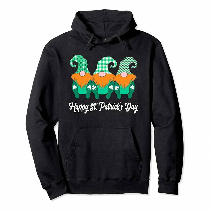 3 Cute Irish Gnomes Leprechauns Happy St. Patrick’s Day Pullover Hoodie