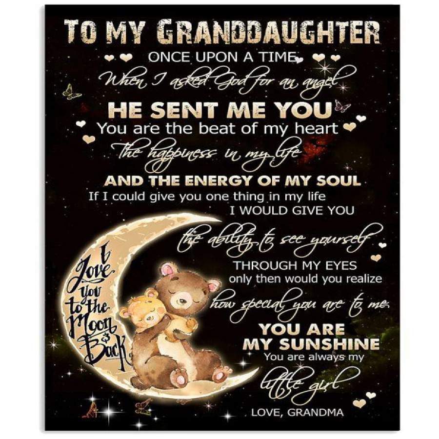 TO MY GRANDDAUGHTER – BEARS – GRANDMA Vertical Poster