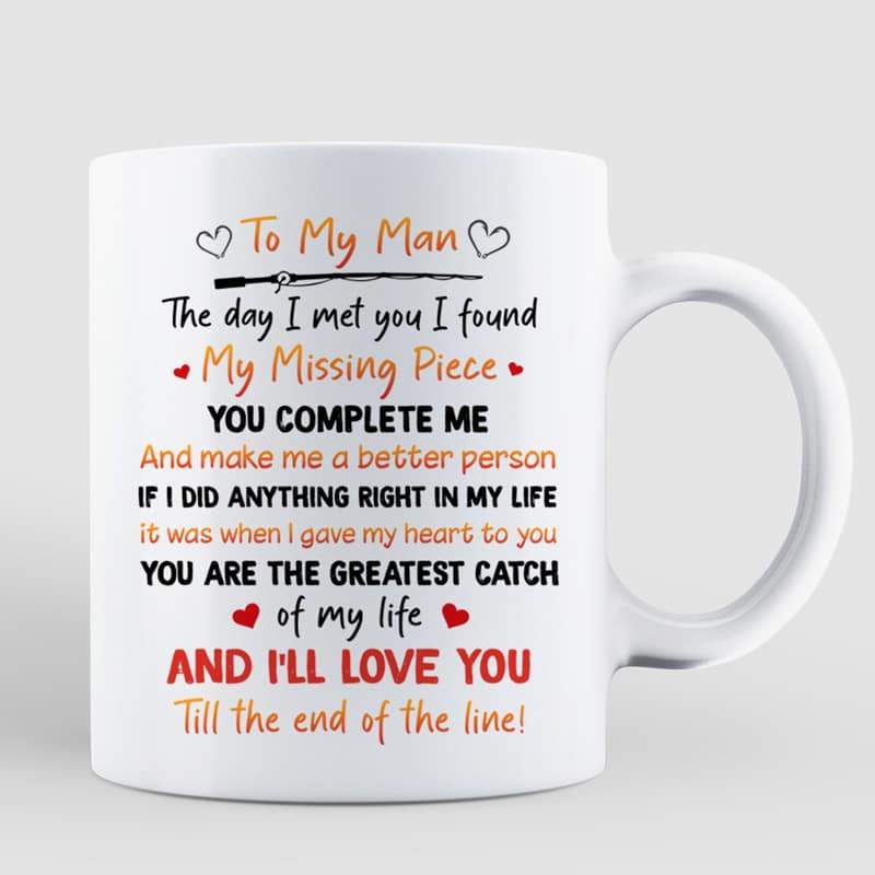 Fishing Couple To My Man Personalized Mug