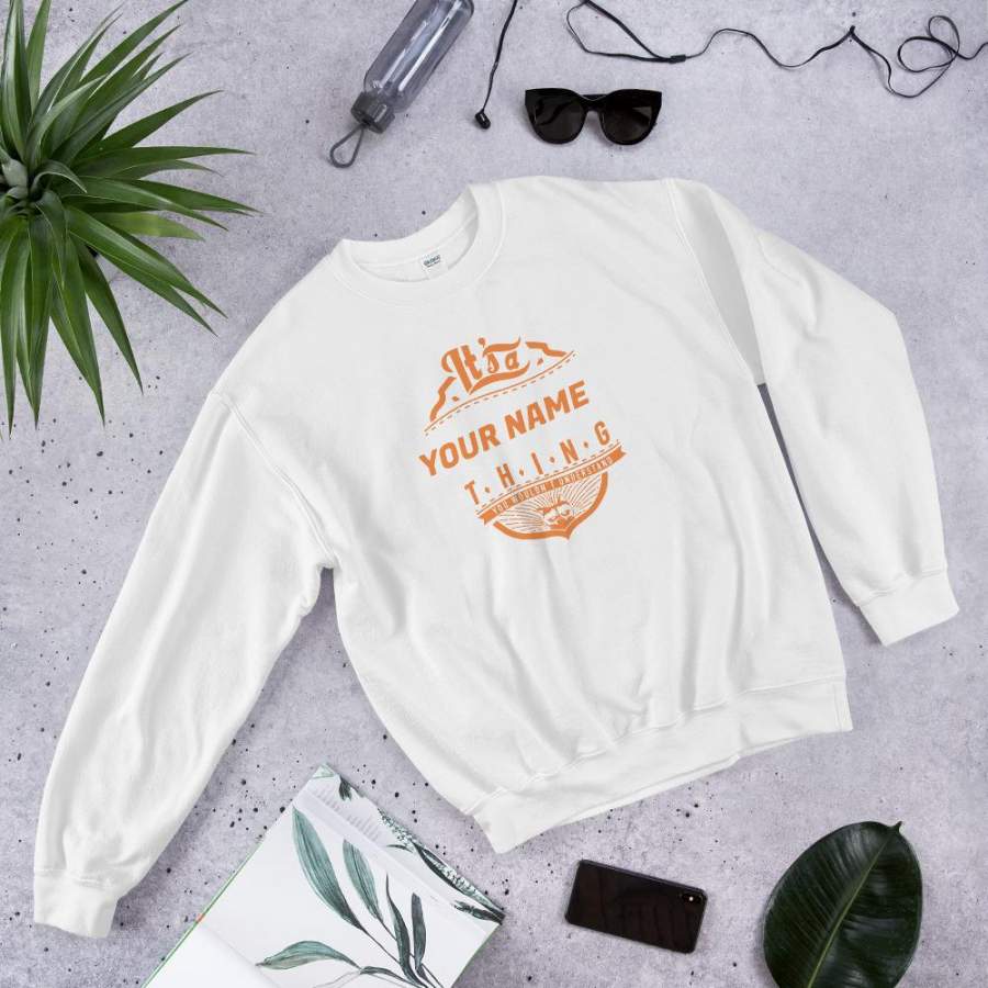 Custom Family Name Sweatshirt Personalized Last Name Sweatshirt Family Reunion Shirt Custom Jersey S-5XL Plus Size Unisex Sweatshirt