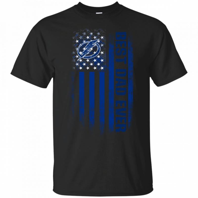 Tampa Bay Lightning Best Dad Ever USA Distressed Flag Shirts