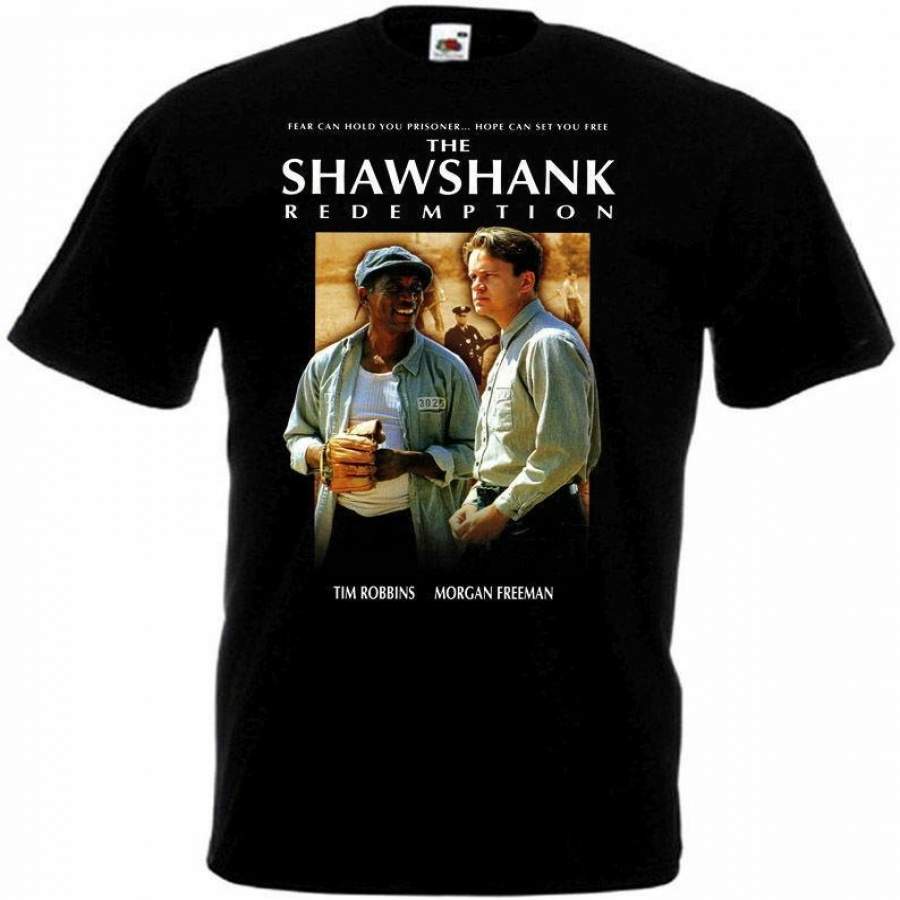 The Shawshank Redemption V1 T Shirt Black Movie Poster