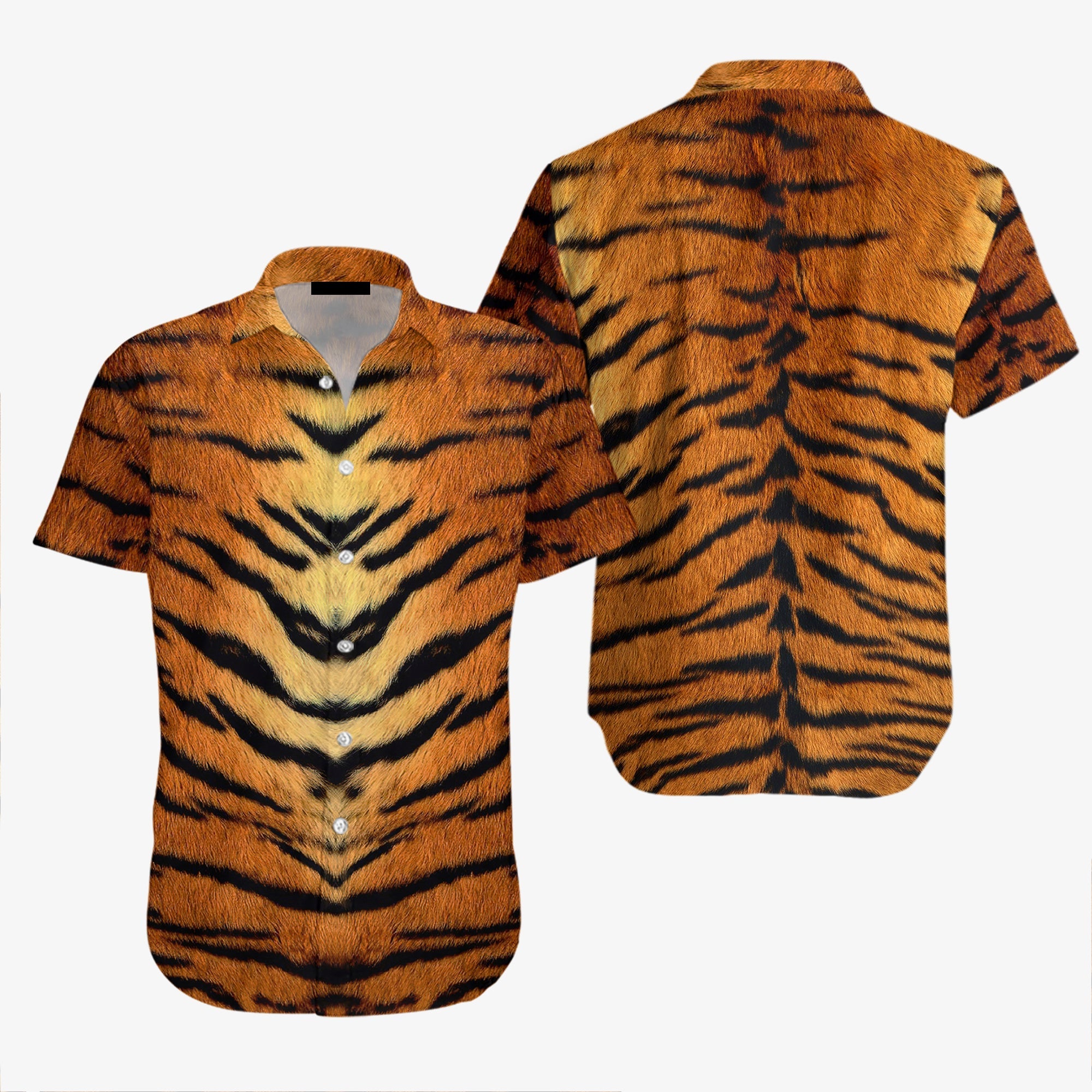 Tiger Costume Animal Cosplay Halloween Hawaiian Shirt – For Men And Women