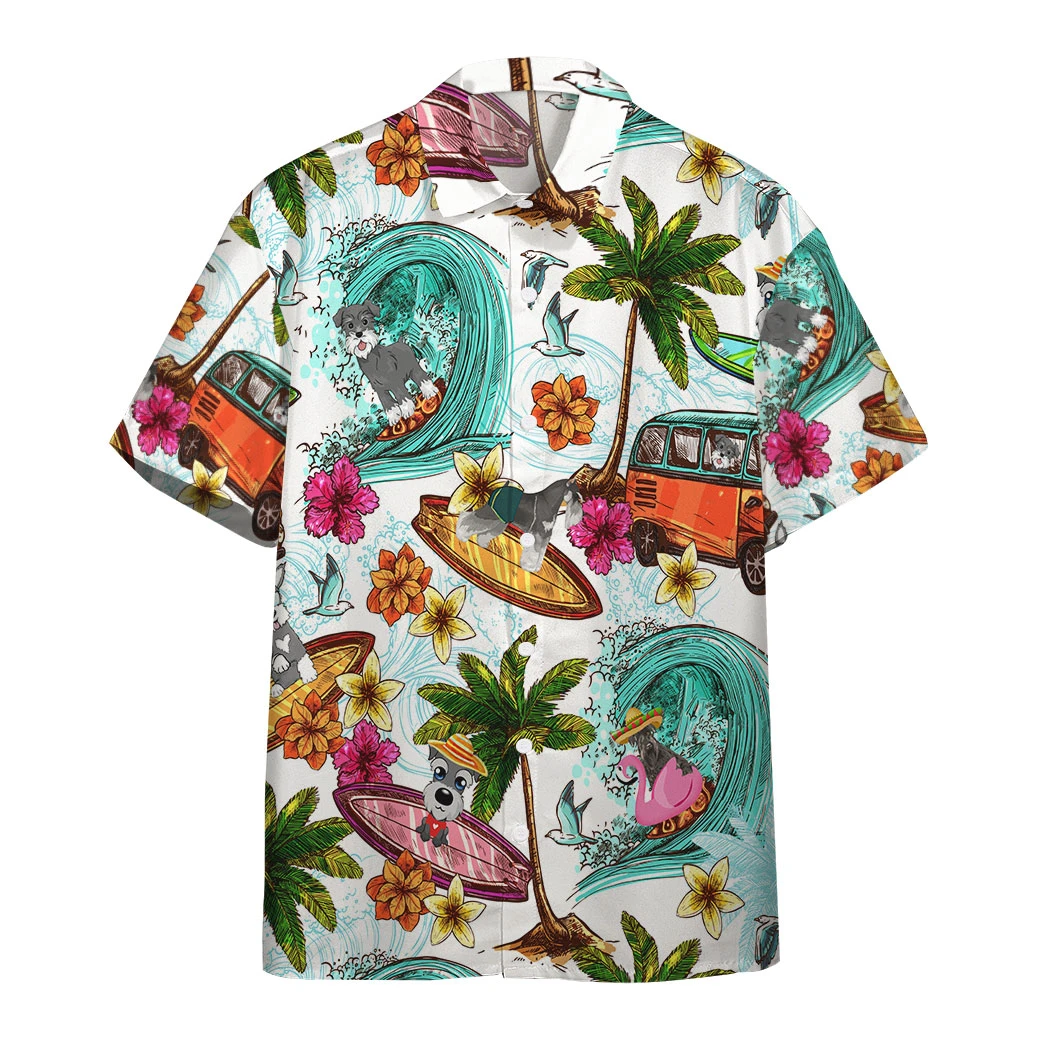 Enjoy Surfing With Miniature Schnauzer Dog Hawaii Shirt For Men Women Adult Ha51898