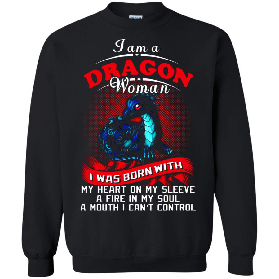 AGR I Am A Dragon Woman Born With Fire In My Soul Sweatshirt