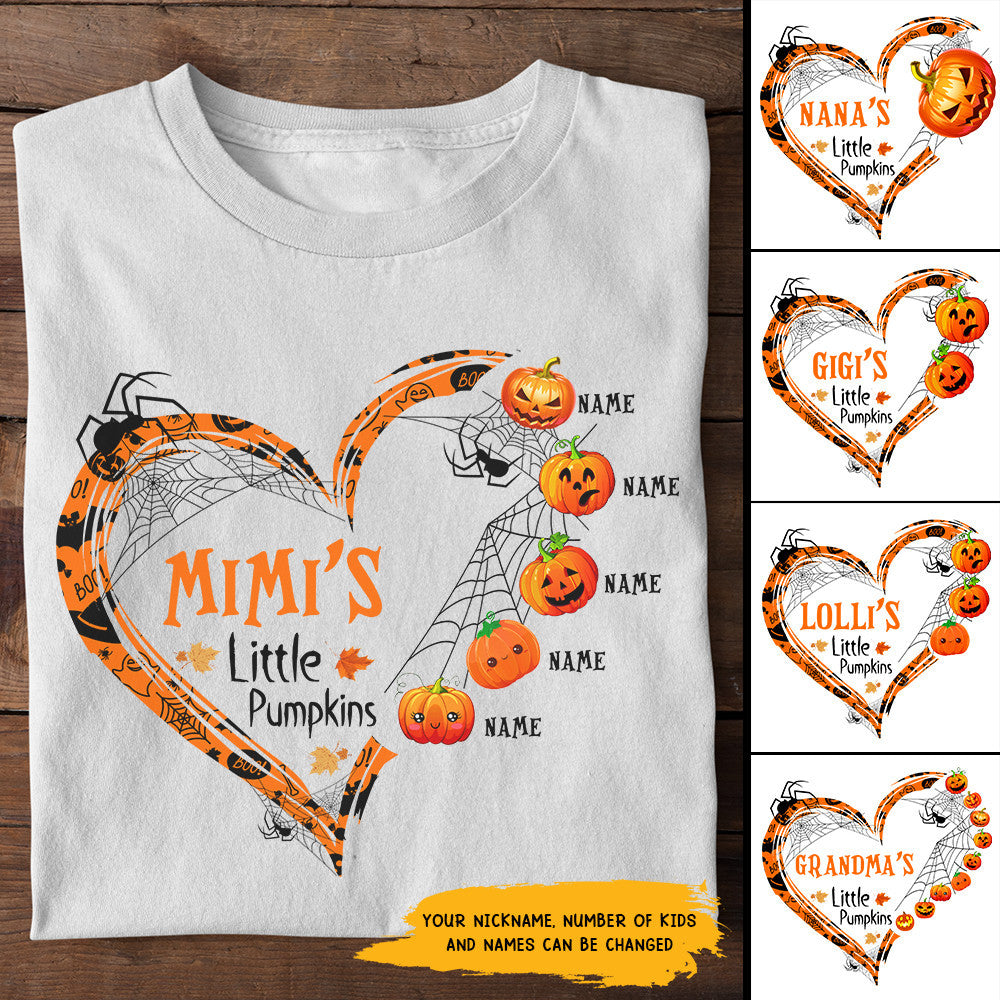 89Customized Mimi’S Little Pumpkins Halloween Heart Personalized Shirt