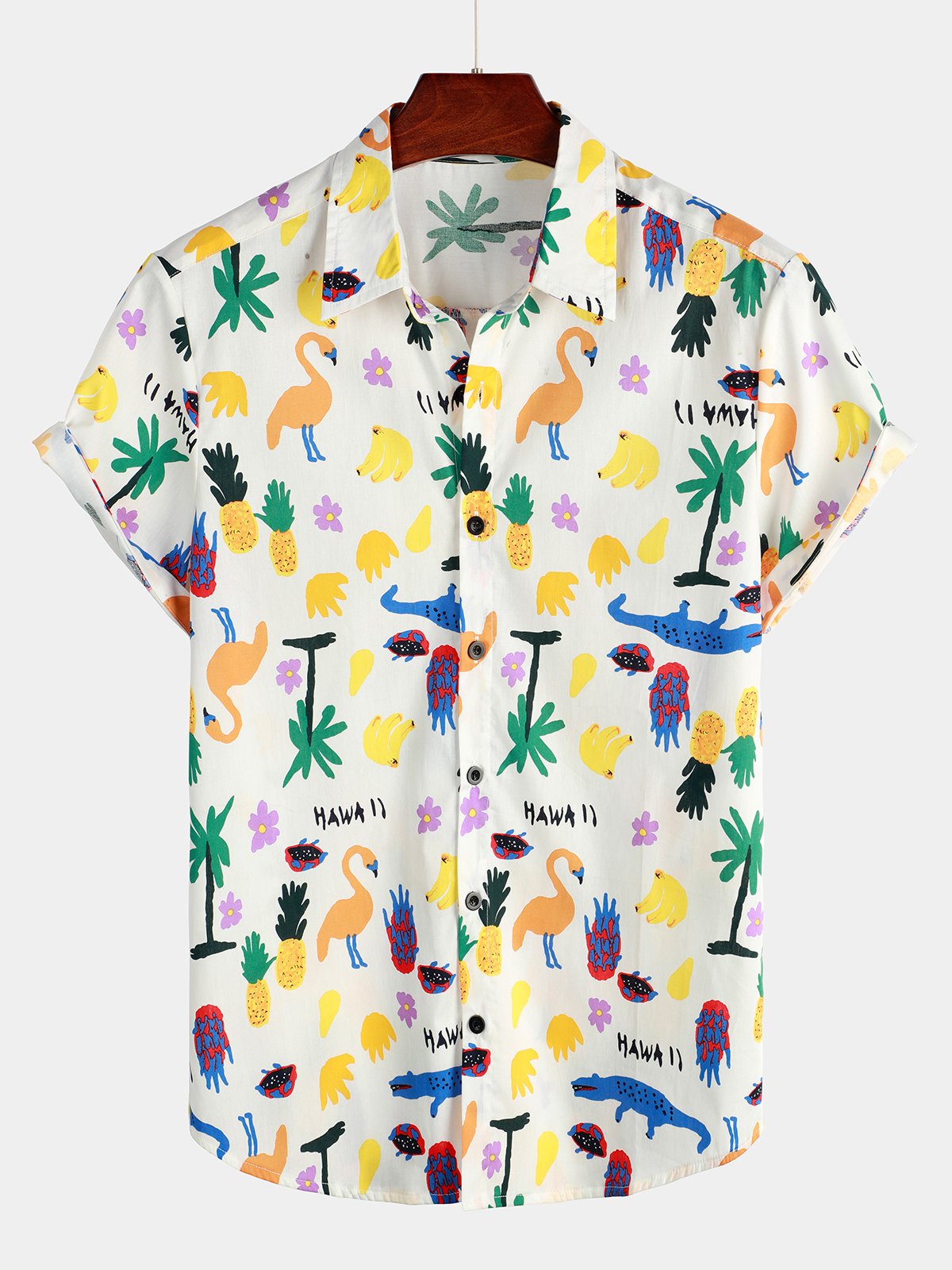 Flamingo Cotton Tropical Hawaii Shirt Ha49689