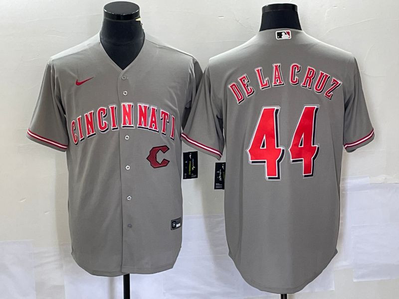 Cincinnati Reds #44 Elly De La Cruz Jersey – Grey