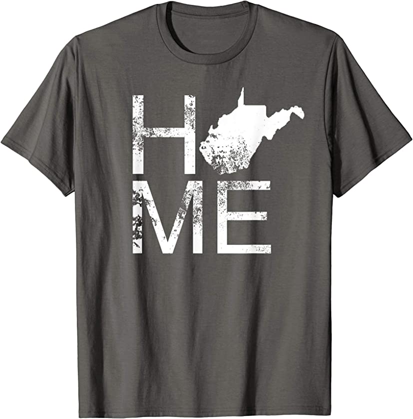 Vintage West Virginia Home WV State Map In Place Of O T-Shirt