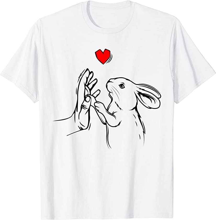 Rabbit Love Bunny Funny Gift For Girls Womens T-Shirt