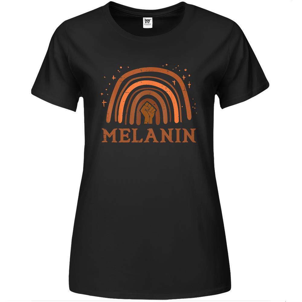 Melanin Rainbow Black History African American Pride Women Premium Womens T Shirts